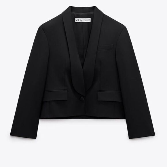 Zara SET LIMITED EDITION TUXEDO JACKET SKIRT - Picture 9 of 9